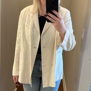 Frame Linen Blazer - Size 14